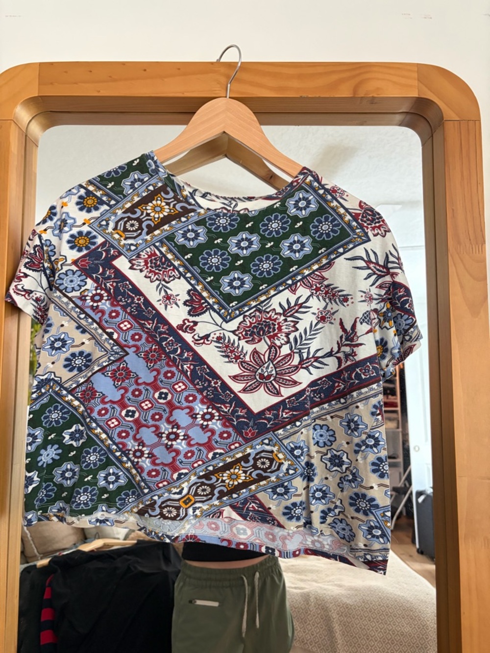 Zara boxy patterned t shirt